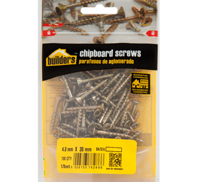 Build and Fix 100 x Chipboard Screws 4 x 30 mm