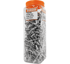 Eureka 400 x Aluminium Open Blind Rivets 4.8 x 12 mm