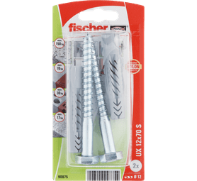 Fischer Plug and Screw Nylon UX12X70RSK 2 Pack