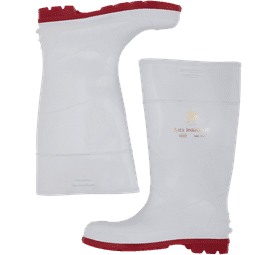 Bata Jobber Gumboot White and Red Size 6