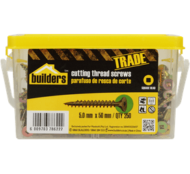 Build and Fix 250 x Cut Thread Screws 5 x 50 mm