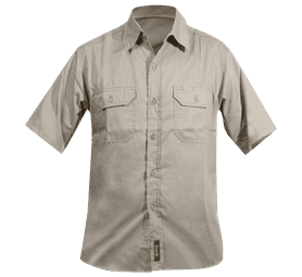Beck Cotton Short Sleeve Shirt Stone M