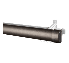 Design House 40PP25S Double 40 mm Rod and Track Metallic Silver 3000 mm
