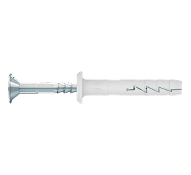 Rawlplug 20 x Hammer in Nylon Plugs and CSK Screws Silver 8 x 60 mm