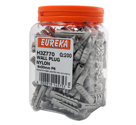 Eureka H3Z770 6 x 30 mm Wall Plug Nylon 200 Pack