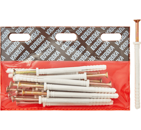 Eureka 6S50 8 x 100 mm Nail In Rimmed White 15 Pack