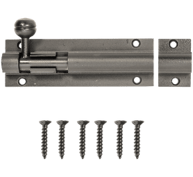 Build and Fix Barrel Bolt Straight Heavy Duty Satin Nickel 100 x 33 x 16 mm