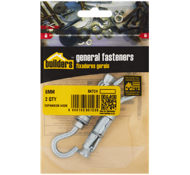 Build and Fix 2 x Expansion Hook Bolts 6 mm