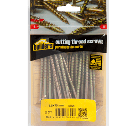 Build and Fix 30 x Cut Thread Screws 5 x 75 mm