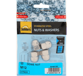 Build and Fix 4 x M12 Stainless Steel Dome Nuts