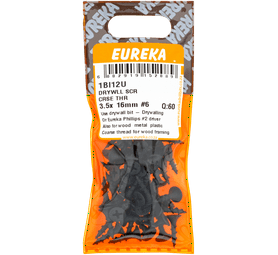 Eureka 60 x Coarse Thread Drywall Screws 3.5 x 16 mm