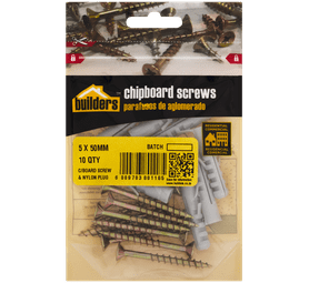 Build and Fix 10 x M8x30 mm Nylon Plugs and Screws 5 x 50 mm