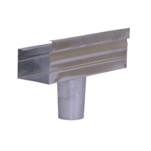 Gutter Galvanized Square Stop End Round Outlet