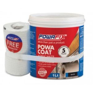 Powafix Powacoat Waterproof And Membrane 1L Black
